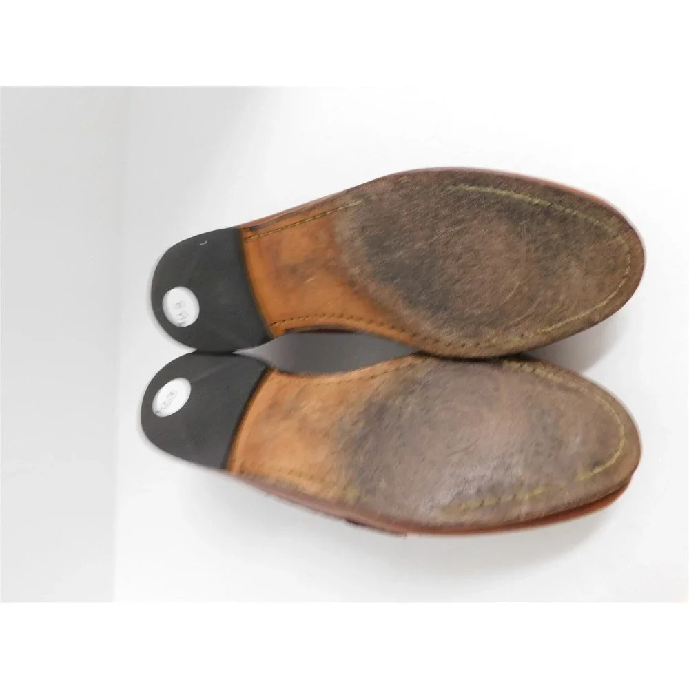 Allen Edmonds Maxfield Brown Chili Weave Tassel Leather Loafers USA 10.5 D‎